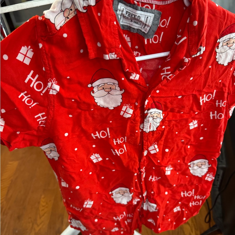 Free Planet Vibrant Red Holiday Shirt